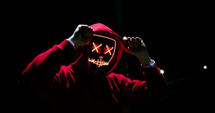 man wearing red hoodie